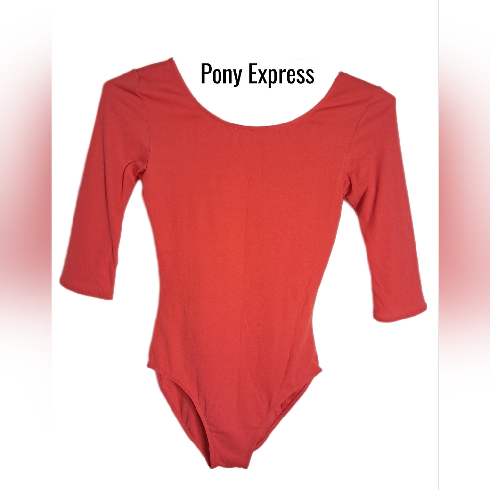 Bodysuit Bodycon Pony Express Cosplay Ballerina Halloween Costume Red Bodysuit